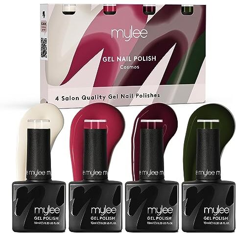 MYLEE Cosmos Quad Set Smalto per Unghie Gel Semipermanente 4x10ml UV/LED Nail Art Manicure Pedicure per Uso Professionale e Domestico Lunga Durata e Facile da Usare