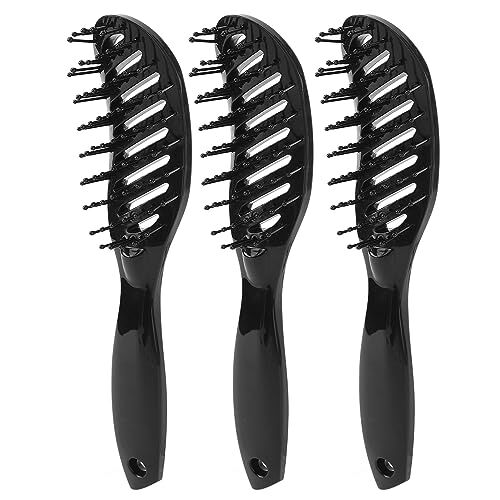 Generic Spazzola per Capelli Ricci, 3 Pezzi Spazzola per Capelli Modellante Districante da Uomo 9 File Spazzola per Capelli Curva Rimovibile Pettine Strumento per lo Styling dei Capelli,