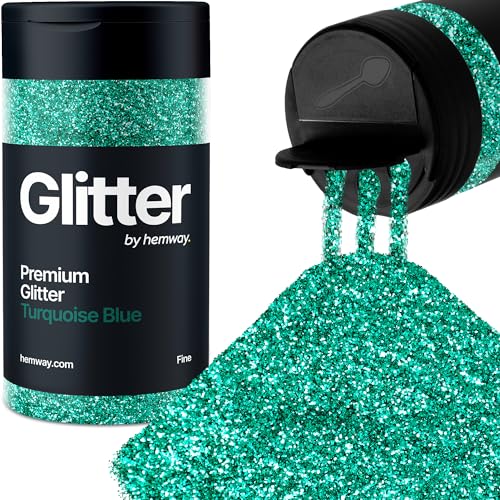 Hemway Turchese Porporina Fine 130g/4.6oz Polvere Metallica Resina Artigianale Glitter Flake Paillettes per Bicchieri Epossidici, Capelli Viso Corpo Occhi Nail Art Festival