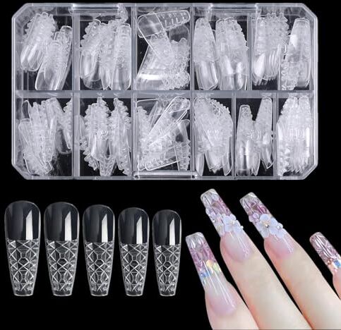 Generico Suggerimenti per unghie finte, punta per unghie per manicure,120 punte per unghie artificiali trasparenti   Home Nail Art Consigli per le unghie delle donne Manicure per principianti Unghie