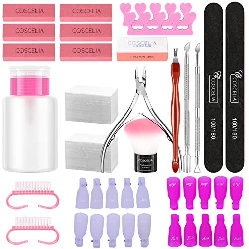 COSCELIA Kit per Manicure Nail Art Nail Brush, Nail Penne, Nail Art Brush per UV Unghie Gel, Drawing Pen Set Nail Tool