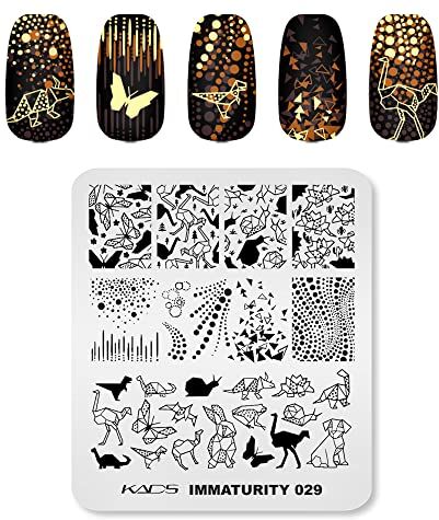 KADS Nail Art Stamp Modello di Immaturità Disegno Carino Immagine Piastra Stampaggio Piastra per Nail Art Strumento FAI DA TE per Manicure (IM029)