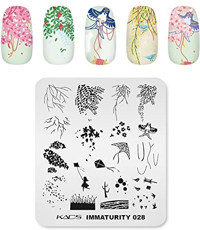 KADS Nail Art Stamp Modello di Immaturità Disegno Carino Immagine Piastra Stampaggio Piastra per Nail Art Strumento FAI DA TE per Manicure (IM028)