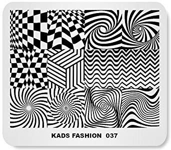 KADS FA037 Timbro per nail art con geometria, modello fai da te, per manicure e stampaggio a piastra per stencil