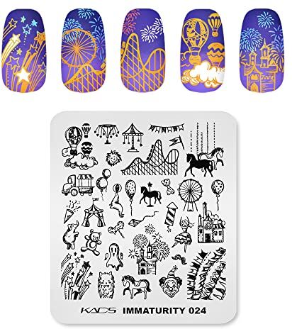 KADS Nail Art Stamp Modello di Immaturità Disegno Carino Immagine Piastra Stampaggio Piastra per Nail Art Strumento FAI DA TE per Manicure (IM024)