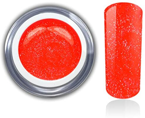 RM Beautynails Gel colorato con glitter, 5 ml, colore: Rosso