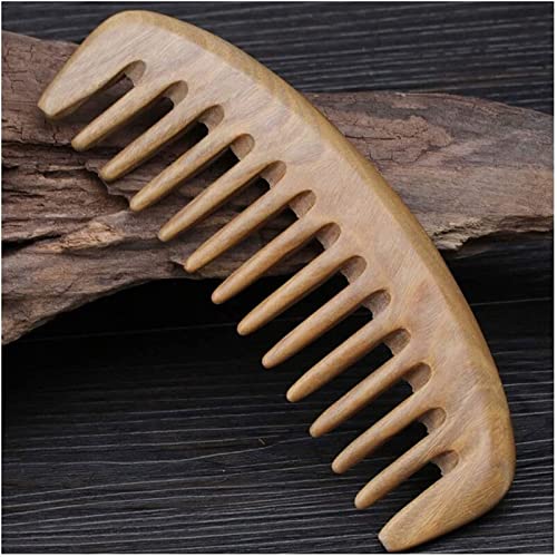 TATSEN Pettini for capelli in legno di sandalo fatti a mano alla moda Massaggiatore for la testa Pettine a denti larghi for strumenti for lo styling dei capelli 1 PZ