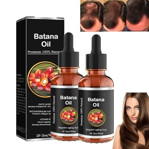 Generic Olio di Batana per capelli, olio biologico di Batana 100% naturale, olio di batana per capelli naturali, migliora la luminosità di capelli e pelle, olio di Batana per tutti i tipi di capelli (2 pezzi)