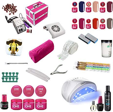 Silcare Inca Store Lampada + Fresa 20000 + Aspiratore + Valigia grande + Gel Color + Gel w4 + Gel Costruttore e sigillante 15G + Arnesi + accessori