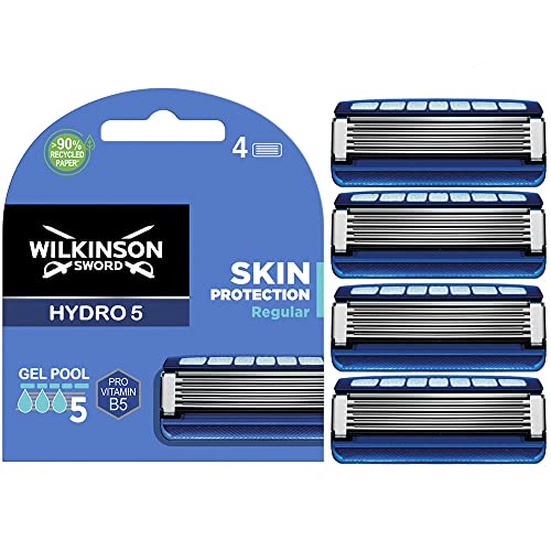Wilkinson Sword Confezione 4 Ricariche Da 5 Lame Hydro 5 Skin Protection per Uomo, Compatibili con Manico Rasoi Hydro