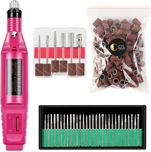 COSCELIA Professional Nail File Professional Manicure e Kit Pedicure Elettrico, Set di Manicure da Salone fai-da-te