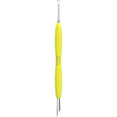 Staleks UNIQ PQ-11/2Y Spinta cuticole doppio professionale manico in silicone giallo – strumento manicure pedicure acciaio inossidabile sterilizzabile (anello + spinta obliqua) Staleks UNIQ PQ-11/2Y Spinta cuticole doppio professionale manico in silicone giallo – strumento manicure pedicure acciaio inossidabile sterilizzabile (anello + spinta obliqua)