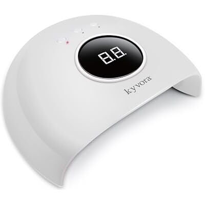 KYVORA Lampada UV/LED 36 W per asciugatura delle unghie, smalto semipermanente e gel, display digitale del timer, qualità professionale, colore: bianco KYVORA Lampada UV/LED 36 W per asciugatura delle unghie, smalto semipermanente e gel, display digitale del timer, qualità professionale, colore: bianco