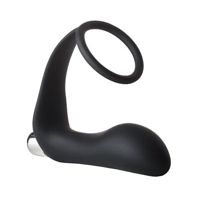 DREAM TOYS Fantasstic Vibrating Anal Plug with Cockring Black 12 cm DREAM TOYS Fantasstic Vibrating Anal Plug with Cockring Black 12 cm