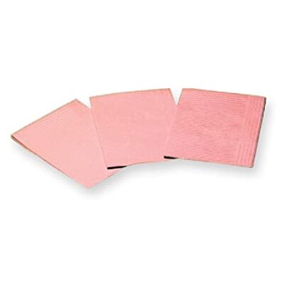 GIMA Salviettine Politenate Ripiegate e Pretrattate, 3 Strati: 2 in Cellulosa + 1 in Polietilene, Alta Assorbenza e Resistenza all'Acqua, Colore Rosa, Dimensioni 33x45 cm, Confezione da 500 Salviette. GIMA Salviettine Politenate Ripiegate e Pretrattate, 3 Strati: 2 in Cellulosa + 1 in Polietilene, Alta Assorbenza e Resistenza all'Acqua, Colore Rosa, Dimensioni 33x45 cm, Confezione da 500 Salviette.