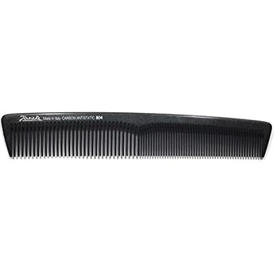 Jäneke Pettine da uomo 55804 in carbonio 18 cm (antistatico), pettine per barba, denti fini e larghi (804) Jäneke Pettine da uomo 55804 in carbonio 18 cm (antistatico), pettine per barba, denti fini e larghi (804)
