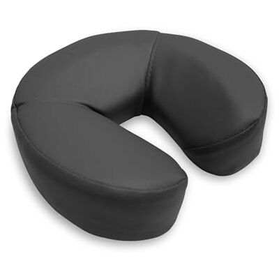 Quirumed WELLCORE Cuscino viso per massaggio, 25 x 26 x 6 cm, in ecopelle, sfoderabile, con velcro, a forma di ferro di cavallo, ergonomico, per lettino da massaggio, nero Quirumed WELLCORE Cuscino viso per massaggio, 25 x 26 x 6 cm, in ecopelle, sfoderabile, con velcro, a forma di ferro di cavallo, ergonomico, per lettino da massaggio, nero