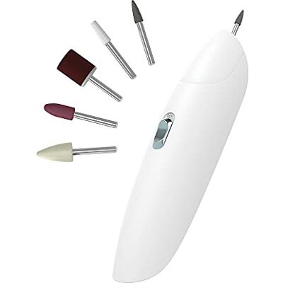 Homedics , Set per Manicure e Pedicure Elettrico 5 in 1, Lima Elettrica per Unghie con 5 Testine Intercambiabili, Fresa per Unghie, Sistema di Lucidatura per Unghie di Piedi e Mani Homedics , Set per Manicure e Pedicure Elettrico 5 in 1, Lima Elettrica per Unghie con 5 Testine Intercambiabili, Fresa per Unghie, Sistema di Lucidatura per Unghie di Piedi e Mani