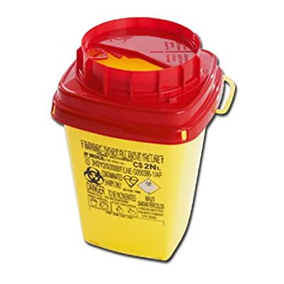 GIMA Contenitore Rifiuti Taglienti Linea Cs, 3 Litri, 50 Pezzi GIMA Contenitore Rifiuti Taglienti Linea Cs, 3 Litri, 50 Pezzi