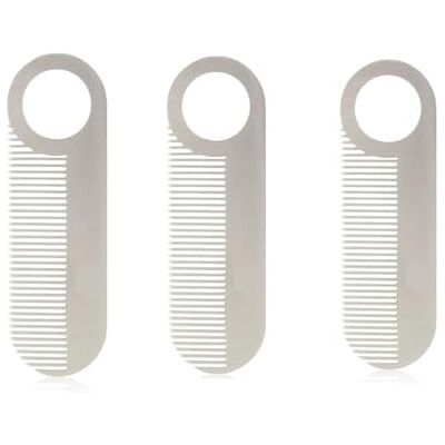 YGMNQAL Pettine Mini testina portatile for olio pettine in acciaio inossidabile for strumenti for modellare la cura dei baffi da barbiere Accessori for capelli tascabili YGMNQAL Pettine Mini testina portatile for olio pettine in acciaio inossidabile for strumenti for modellare la cura dei baffi da barbiere Accessori for capelli tascabili