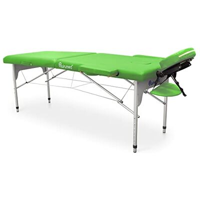 Quirumed Lettino da massaggio pieghevole Easy in alluminio, 186 x 66 cm, colore verde, similpelle, leggero, portatile, testa rimovibile, foro facciale, braccioli rimovibili, altezza regolabile, Quirumed Lettino da massaggio pieghevole Easy in alluminio, 186 x 66 cm, colore verde, similpelle, leggero, portatile, testa rimovibile, foro facciale, braccioli rimovibili, altezza regolabile,