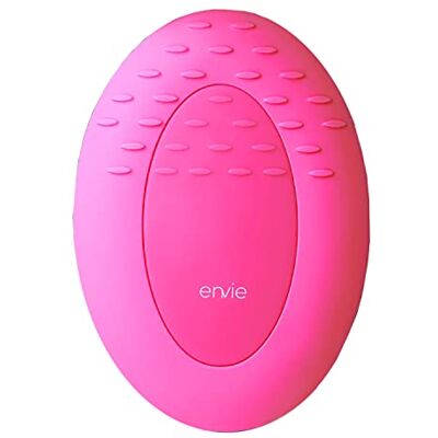EnViE Beauty Envie Spazzola ricaricabile per la pulizia del viso e massaggiatore, esfoliante per il viso in silicone pulsante, punti neri e struccante viene fornito con supporto bianco EnViE Beauty Envie Spazzola ricaricabile per la pulizia del viso e massaggiatore, esfoliante per il viso in silicone pulsante, punti neri e struccante viene fornito con supporto bianco