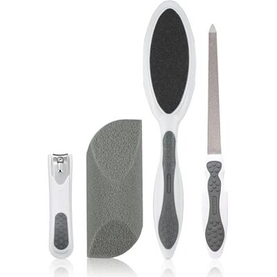TITANIA Softtouch Set manicure e pedicure (4 pezzi) • Set professionale per la cura delle mani e dei piedi • Tagliaunghie, lima per unghie, lima per piedi e spugna pomice • Set manicure pedicure • TITANIA Softtouch Set manicure e pedicure (4 pezzi) • Set professionale per la cura delle mani e dei piedi • Tagliaunghie, lima per unghie, lima per piedi e spugna pomice • Set manicure pedicure •
