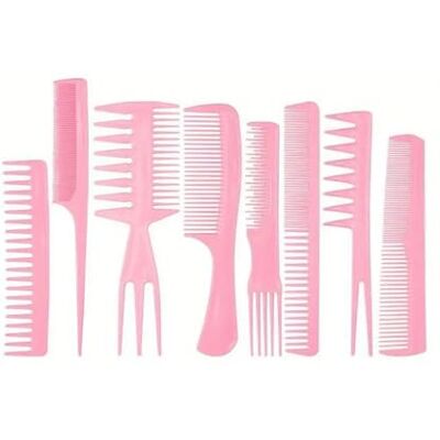YGMNQAL Pettine Set di 8 pettini professionali for capelli Ideale for barbieri e uso domestico, articoli essenziali da viaggio(Pink) YGMNQAL Pettine Set di 8 pettini professionali for capelli Ideale for barbieri e uso domestico, articoli essenziali da viaggio(Pink)