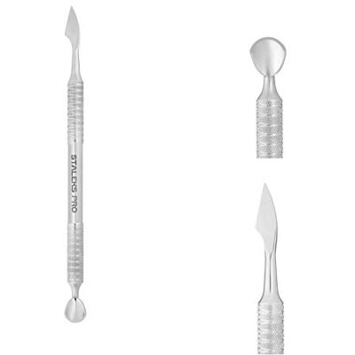 Staleks PRO Spingicuticole per Manicure e Pedicure (Pusher arrotondato Curvo + Coltello Remover) Expert 52 Type 2, PE-52/2 Staleks PRO Spingicuticole per Manicure e Pedicure (Pusher arrotondato Curvo + Coltello Remover) Expert 52 Type 2, PE-52/2