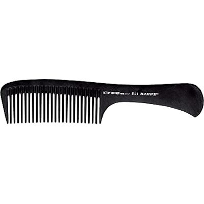 Kiepe Pettine per capelli Active Carbon Fibre – Pettine professionale da parrucchiere per donna e uomo – Resistente al calore fino a 230°C – Antistatico – Leggero & resistente – Nero Kiepe Pettine per capelli Active Carbon Fibre – Pettine professionale da parrucchiere per donna e uomo – Resistente al calore fino a 230°C – Antistatico – Leggero & resistente – Nero