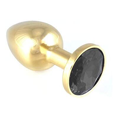 Rimba Gold Butt plug Small with black cristal Rimba Gold Butt plug Small with black cristal