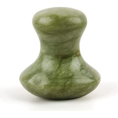 Sun Massaggiatore viso Champi Gua Sha in pietra naturale di giada verde, ideale per rinfrescare la carnagione, trattare tasche e occhiaie, stimolare la circolazione, pelle più ferma ed Sun Massaggiatore viso Champi Gua Sha in pietra naturale di giada verde, ideale per rinfrescare la carnagione, trattare tasche e occhiaie, stimolare la circolazione, pelle più ferma ed