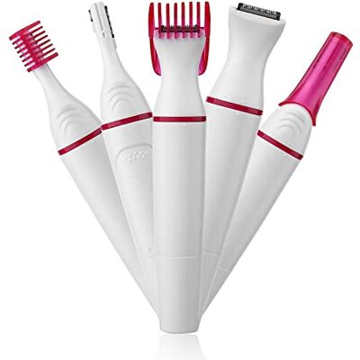 Poystng 5 in 1 per la rimozione dei del viso per le donne Depilazione impermeabile Rasoio indolore da donna per mento Labbro superiore Rimozione dei baffi per viso Sopracciglio Poystng 5 in 1 per la rimozione dei del viso per le donne Depilazione impermeabile Rasoio indolore da donna per mento Labbro superiore Rimozione dei baffi per viso Sopracciglio