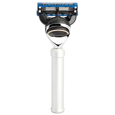 MÜHLE Travel Rasoio a 5 lame, compatibile con lame Gillette, manico in alluminio anodizzato argento MÜHLE Travel Rasoio a 5 lame, compatibile con lame Gillette, manico in alluminio anodizzato argento