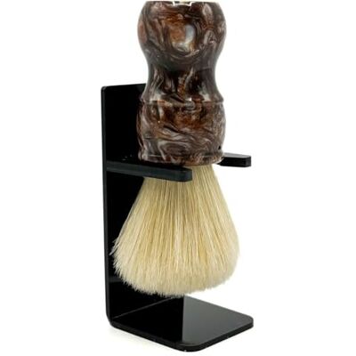 Parker Deluxe Pennello da barba con manico in tartaruga iridescente e supporto Parker Deluxe Pennello da barba con manico in tartaruga iridescente e supporto