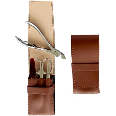 Tenartis Set Manicure & Pedicure Uomo 4 Pezzi in Vera Pelle Marrone 369 Made in Italy Tenartis Set Manicure & Pedicure Uomo 4 Pezzi in Vera Pelle Marrone 369 Made in Italy