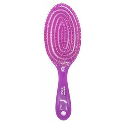 Beter Spazzola disgrovigliante Elipsi Elipsi High Tech Pins anti-tiraggio testina flessibile, spazzola anti-rottura, acconciatura liscia e senza tirare. Grande dimensione Beter Spazzola disgrovigliante Elipsi Elipsi High Tech Pins anti-tiraggio testina flessibile, spazzola anti-rottura, acconciatura liscia e senza tirare. Grande dimensione