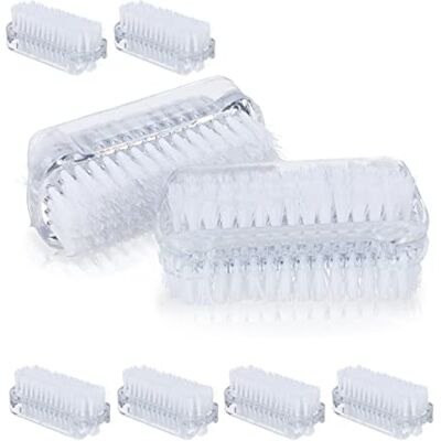 Relaxdays Spazzola per Unghie, Set da 8 Spazzoline a Doppia Faccia, Setole Dure, Plastica, 3,5x8,5x5cm, Trasparente Relaxdays Spazzola per Unghie, Set da 8 Spazzoline a Doppia Faccia, Setole Dure, Plastica, 3,5x8,5x5cm, Trasparente