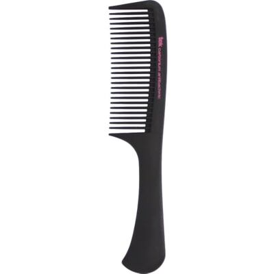 TEK Pettine da taglio dente medio con manico in lega di puro carbonio antibatterico TEK Pettine da taglio dente medio con manico in lega di puro carbonio antibatterico