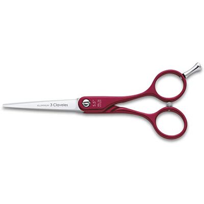3 Claveles Duraluminio Forbici per tagliare per parrucchieri, 5.5", colore rosso 3 Claveles Duraluminio Forbici per tagliare per parrucchieri, 5.5", colore rosso