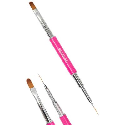 Semilac Nail Brush 2 in 1 – Pennello doppio gel & nail art con setole sintetiche per un design preciso delle unghie Semilac Nail Brush 2 in 1 – Pennello doppio gel & nail art con setole sintetiche per un design preciso delle unghie