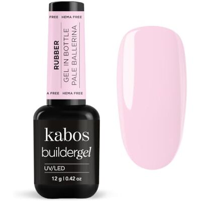 Kabos Gel Costruttore Rubber Bottiglia Pale Ballerina 12g – Gel Ricostruzione Unghie Rosa, Auto Livellante, Senza Limatura, Allungamento 5mm UV LED Kabos Gel Costruttore Rubber Bottiglia Pale Ballerina 12g – Gel Ricostruzione Unghie Rosa, Auto Livellante, Senza Limatura, Allungamento 5mm UV LED