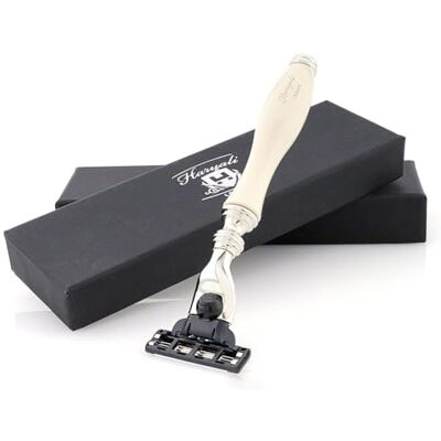 Haryali London assemblato a mano avorio (3 Edge Razor) splendido rasoio da barba Haryali London assemblato a mano avorio (3 Edge Razor) splendido rasoio da barba