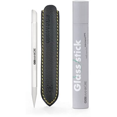 GERmanikure 6 millimetri cuticola cristallo rimozione bastone manicure con custodia in pelle GERmanikure 6 millimetri cuticola cristallo rimozione bastone manicure con custodia in pelle