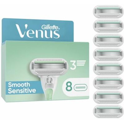 Gillette Smooth Sensitive Da Donna, 8 Ricariche Di Lame Gillette Smooth Sensitive Da Donna, 8 Ricariche Di Lame