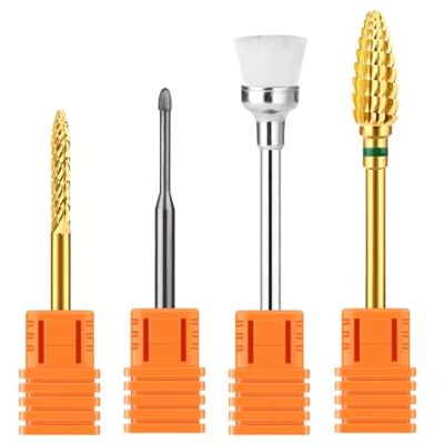 JCMASTER ® Kit di 3 Punte Carbide professionali per Fresa per Unghie + Pennellino di Pulizia In carburo di tungsteno Manicure Pedicure Rimozione Gel Semipermanente Acrilico Nail Art Grana Medio Coarse JCMASTER ® Kit di 3 Punte Carbide professionali per Fresa per Unghie + Pennellino di Pulizia In carburo di tungsteno Manicure Pedicure Rimozione Gel Semipermanente Acrilico Nail Art Grana Medio Coarse