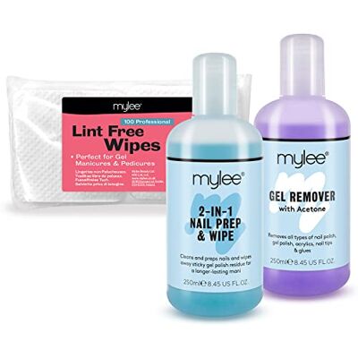 MYLEE Prep & Con Levapunti & Wipe-Confezione Di Salviette Led Uv, Semipermanente Soak-Off Gel MYLEE Prep & Con Levapunti & Wipe-Confezione Di Salviette Led Uv, Semipermanente Soak-Off Gel