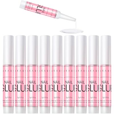 Makartt 10 Pezzi Forte Colla per Unghie per unghie acriliche, Colla per Unghie per Unghie Finte, Colla Adesiva per Unghie Finte a Lunga Durata Makartt 10 Pezzi Forte Colla per Unghie per unghie acriliche, Colla per Unghie per Unghie Finte, Colla Adesiva per Unghie Finte a Lunga Durata
