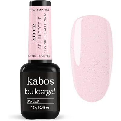 Kabos Gel Costruttore Rubber Bottiglia Twinkle Ballerina 12g – Gel Ricostruzione Unghie Glitter Rosa, Auto Livellante, Senza Limatura, Allungamento 5mm UV LED Kabos Gel Costruttore Rubber Bottiglia Twinkle Ballerina 12g – Gel Ricostruzione Unghie Glitter Rosa, Auto Livellante, Senza Limatura, Allungamento 5mm UV LED
