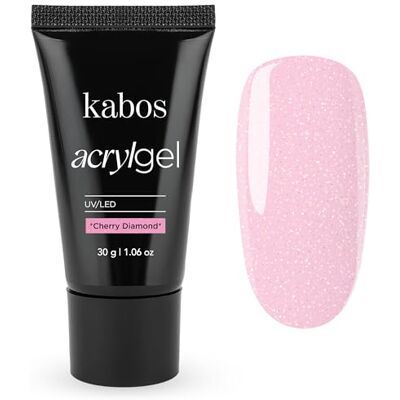 Kabos Gel Acrilico 2in1 UV/LED Cherry Diamond 30g Acrylgel, Alta Copertura, Autolivellante, Lunga Durata, Senza Sostanze Tossiche Kabos Gel Acrilico 2in1 UV/LED Cherry Diamond 30g Acrylgel, Alta Copertura, Autolivellante, Lunga Durata, Senza Sostanze Tossiche